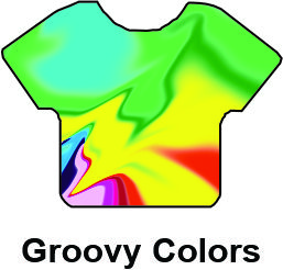 HTV Pattern Groovy Colors  12"X18" Sheet